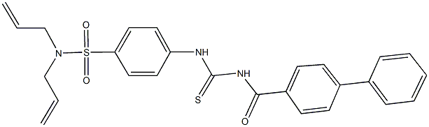 N,N-diallyl-4-({[([1,1'-biphenyl]-4-ylcarbonyl)amino]carbothioyl}amino)benzenesulfonamide Struktur