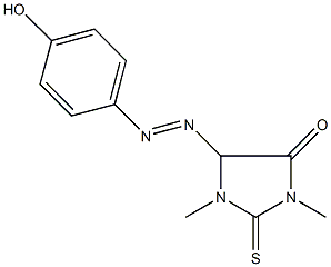 5-[(4-hydroxyphenyl)diazenyl]-1,3-dimethyl-2-thioxo-4-imidazolidinone Struktur