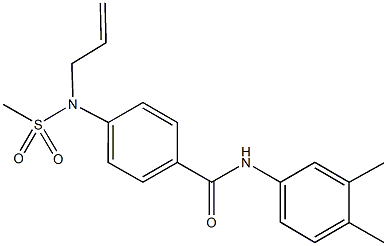 4-[allyl(methylsulfonyl)amino]-N-(3,4-dimethylphenyl)benzamide Struktur