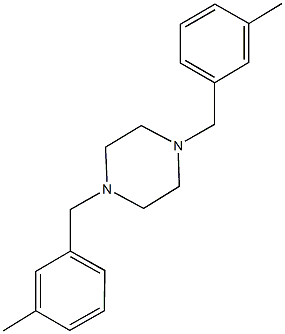 1,4-bis(3-methylbenzyl)piperazine Struktur