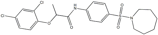 N-[4-(azepan-1-ylsulfonyl)phenyl]-2-(2,4-dichlorophenoxy)propanamide Struktur