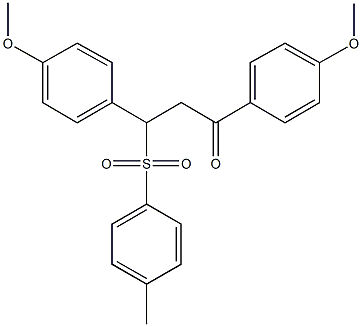 1,3-bis(4-methoxyphenyl)-3-[(4-methylphenyl)sulfonyl]propan-1-one Struktur