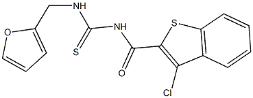 N-[(3-chloro-1-benzothien-2-yl)carbonyl]-N'-(2-furylmethyl)thiourea Struktur