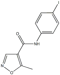 N-(4-iodophenyl)-5-methyl-4-isoxazolecarboxamide Struktur