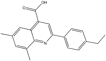 2-(4-ethylphenyl)-6,8-dimethyl-4-quinolinecarboxylic acid Struktur