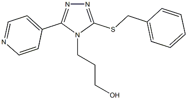 3-[3-(benzylsulfanyl)-5-(4-pyridinyl)-4H-1,2,4-triazol-4-yl]-1-propanol Struktur