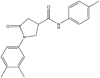 1-(3,4-dimethylphenyl)-N-(4-methylphenyl)-5-oxo-3-pyrrolidinecarboxamide Struktur