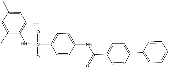 N-{4-[(mesitylamino)sulfonyl]phenyl}[1,1'-biphenyl]-4-carboxamide Struktur