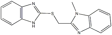 2-[(1H-benzimidazol-2-ylsulfanyl)methyl]-1-methyl-1H-benzimidazole Struktur