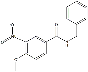 N-benzyl-3-nitro-4-methoxybenzamide Struktur