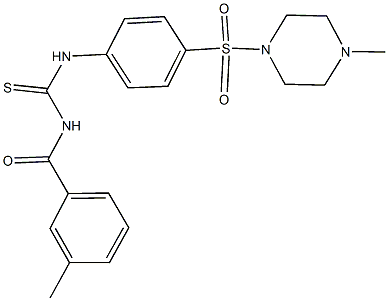 N-(3-methylbenzoyl)-N'-{4-[(4-methyl-1-piperazinyl)sulfonyl]phenyl}thiourea Struktur