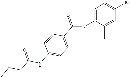 N-(4-bromo-2-methylphenyl)-4-(butyrylamino)benzamide Struktur