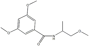 3,5-dimethoxy-N-(2-methoxy-1-methylethyl)benzamide Struktur