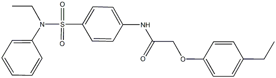 N-{4-[(ethylanilino)sulfonyl]phenyl}-2-(4-ethylphenoxy)acetamide Struktur