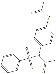 4-[acetyl(phenylsulfonyl)amino]phenyl acetate Struktur