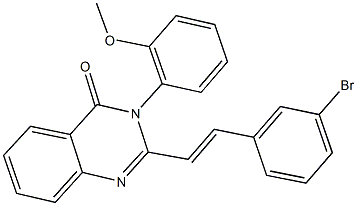 2-[2-(3-bromophenyl)vinyl]-3-(2-methoxyphenyl)-4(3H)-quinazolinone Struktur