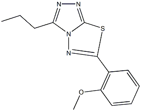 methyl 2-(3-propyl[1,2,4]triazolo[3,4-b][1,3,4]thiadiazol-6-yl)phenyl ether Struktur