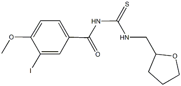 N-(3-iodo-4-methoxybenzoyl)-N'-(tetrahydro-2-furanylmethyl)thiourea Struktur