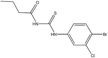 N-(4-bromo-3-chlorophenyl)-N'-butyrylthiourea Struktur