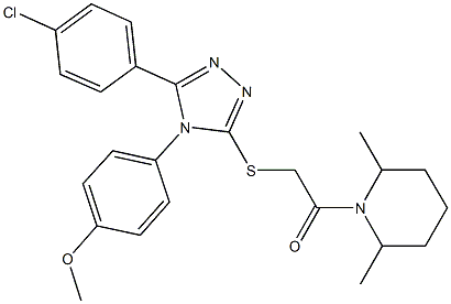 1-({[5-(4-chlorophenyl)-4-(4-methoxyphenyl)-4H-1,2,4-triazol-3-yl]sulfanyl}acetyl)-2,6-dimethylpiperidine Struktur