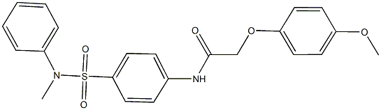 2-(4-methoxyphenoxy)-N-{4-[(methylanilino)sulfonyl]phenyl}acetamide Struktur