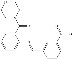 4-[2-({3-nitrobenzylidene}amino)benzoyl]morpholine Struktur