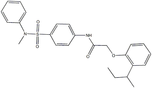 2-(2-sec-butylphenoxy)-N-{4-[(methylanilino)sulfonyl]phenyl}acetamide Struktur