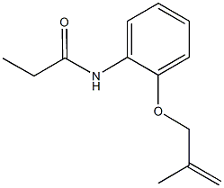 N-{2-[(2-methyl-2-propenyl)oxy]phenyl}propanamide Struktur