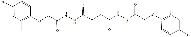 2-(4-chloro-2-methylphenoxy)-N'-(4-{2-[(4-chloro-2-methylphenoxy)acetyl]hydrazino}-4-oxobutanoyl)acetohydrazide Struktur