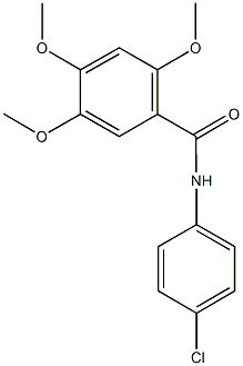 N-(4-chlorophenyl)-2,4,5-trimethoxybenzamide Struktur