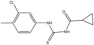 N-(3-chloro-4-methylphenyl)-N'-(cyclopropylcarbonyl)thiourea Struktur