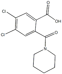 4,5-dichloro-2-(1-piperidinylcarbonyl)benzoic acid Struktur