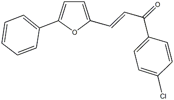 1-(4-chlorophenyl)-3-(5-phenyl-2-furyl)-2-propen-1-one Struktur