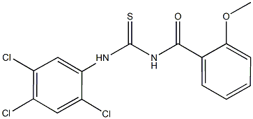 N-(2-methoxybenzoyl)-N'-(2,4,5-trichlorophenyl)thiourea Struktur