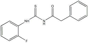 N-(2-fluorophenyl)-N'-(phenylacetyl)thiourea Struktur