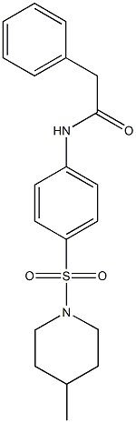 N-{4-[(4-methyl-1-piperidinyl)sulfonyl]phenyl}-2-phenylacetamide Struktur