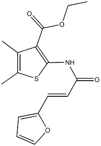 ethyl 2-{[3-(2-furyl)acryloyl]amino}-4,5-dimethyl-3-thiophenecarboxylate Struktur