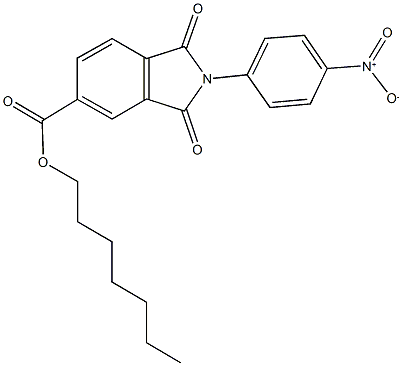 heptyl 2-{4-nitrophenyl}-1,3-dioxoisoindoline-5-carboxylate Struktur