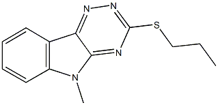 5-methyl-5H-[1,2,4]triazino[5,6-b]indol-3-yl propyl sulfide Struktur