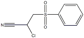 2-chloro-3-(phenylsulfonyl)propanenitrile Struktur