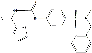 N-benzyl-N-methyl-4-({[(2-thienylcarbonyl)amino]carbothioyl}amino)benzenesulfonamide Struktur