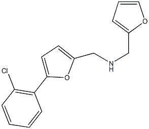 N-{[5-(2-chlorophenyl)-2-furyl]methyl}-N-(2-furylmethyl)amine Struktur