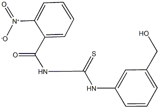 N-[3-(hydroxymethyl)phenyl]-N'-{2-nitrobenzoyl}thiourea Struktur