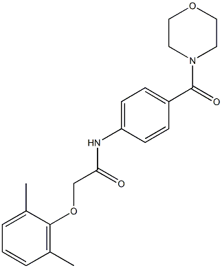 2-(2,6-dimethylphenoxy)-N-[4-(4-morpholinylcarbonyl)phenyl]acetamide Struktur