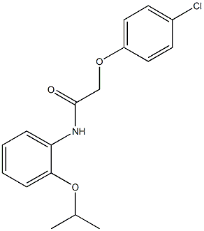 2-(4-chlorophenoxy)-N-(2-isopropoxyphenyl)acetamide Struktur