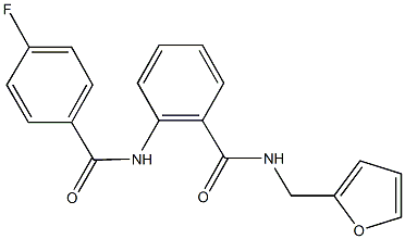 2-[(4-fluorobenzoyl)amino]-N-(2-furylmethyl)benzamide Struktur