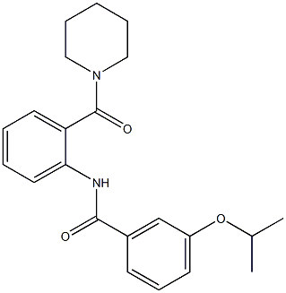 3-isopropoxy-N-[2-(1-piperidinylcarbonyl)phenyl]benzamide Struktur