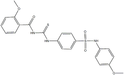 4-({[(2-methoxybenzoyl)amino]carbothioyl}amino)-N-(4-methoxyphenyl)benzenesulfonamide Struktur