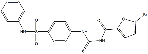 4-({[(5-bromo-2-furoyl)amino]carbothioyl}amino)-N-phenylbenzenesulfonamide Struktur