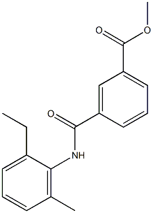 methyl 3-[(2-ethyl-6-methylanilino)carbonyl]benzoate Struktur